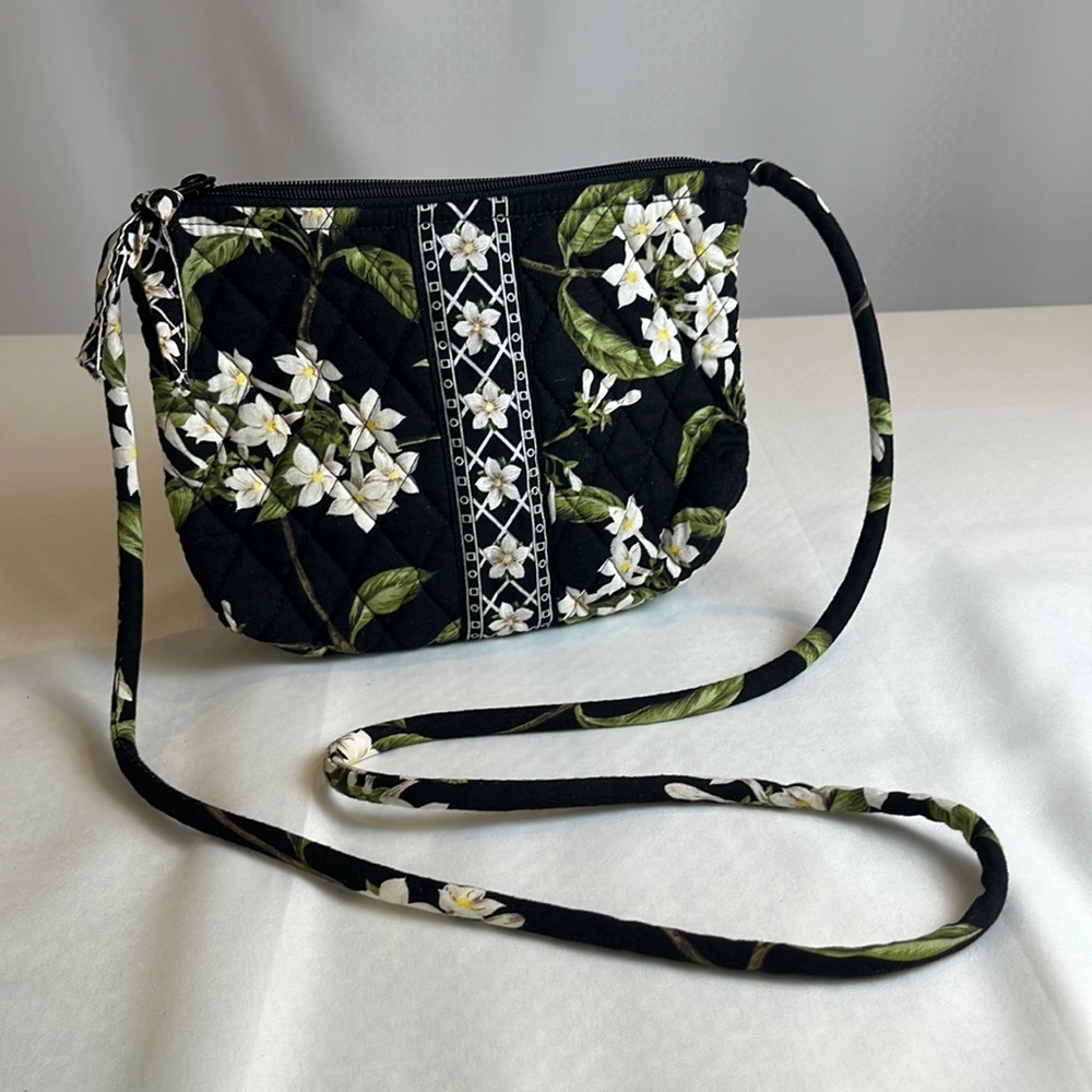 Vera Bradley | Women's Black Floral Crossbody Purse RETIRED PATTERN